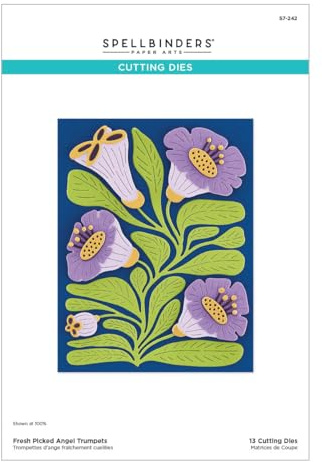 Spellbinders S7-242 Fresh Picked Angel Trumpets Etched Dies from The More Fresh Picked Collection
