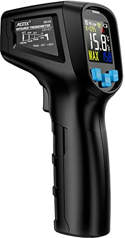 Infrared Thermometer HUIOP -50~600℃ Handheld Non-contact Digital LCD Infrared Thermometer Industrial IR Temperature Tester Pyrometer with Adjustable Emissivity