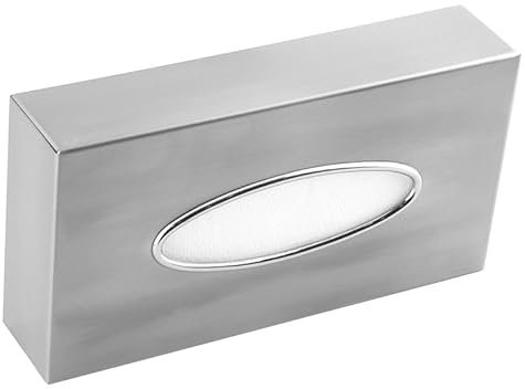 Mediclinics Dispenser per fazzoletti cosmetici premium in acciaio inossidabile, colore: acciaio inossidabile