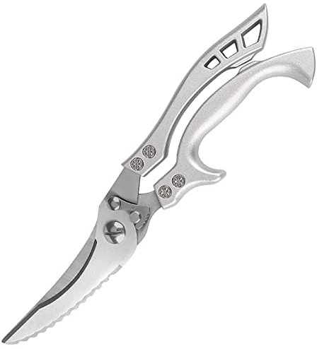 Kitchen Poultry Shears, Kitchen Chef Scissors Powerful Chicken Bone Scissors Chicken Duck Fish Knife Scissors Stainless (Sliver)