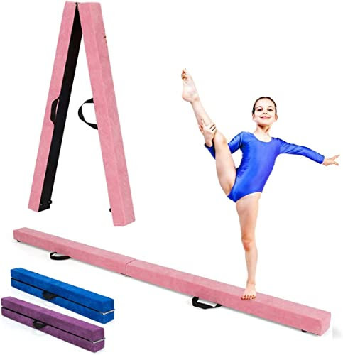 Faltbarer Blue Beam Gymnastikbalken mit rutschfestem EVA-Boden, 210 cm, ideal für Kleinkinder, Anfänger und Heimturner