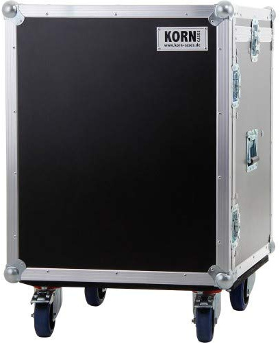 KORN Case Winkelrack 10+2 HE / 12 HE tief mit Rollen Casebau