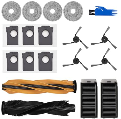 Accessoires Rechange pour Dreame X50 Ultra Complete, L50s/L40s Pro Ultra | Mova V50/P50s Ultra Robot Aspirateur, 1 Brosse Principale, 2 Filtres, 4 Brosses Latérales, 4 Serpillières, 6 Sacs à Poussière