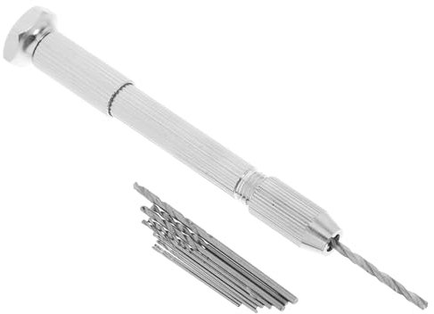LAPYAPPE Präzises Handbohrer Set Micro Hand Drill Bits Aluminiumlegierung Miniatur Bohrer Für Schmuck Modellbau Basteln Walnuss Bohrersatz Robust Tragbar