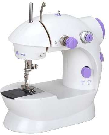Electronic Sewing Machine, Mini Machine Double Thread 2-Speed With Pedal For Clothing, Curtains, Handicrafts