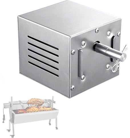 BDJSN Motor De Asador Eléctrico para Parrilla De 80-160 Kg, De Acero Inoxidable, De 25 W-40 W, para Barbacoas De Cabra, Cerdo, Pollo Y Camping Al Aire Libre