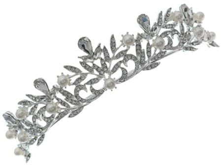 POPETPOP Coroncina Rhinestone con Fascia e Resistente per Donne Accessorio per Feste Matrimoni e Cerimonie