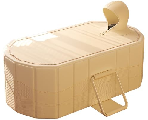 Kensbro Baignoire pliable pour adulte de 1,5 m - Baignoire portable et autoportante pliable avec couvercle isolé - Baignoire rabattable pour spa à domicile, intérieur et extérieur