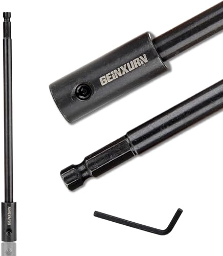 GEINXURN Rallonge de 270 mm pour Scies Cloches avec Mécanisme de Blocage, Entraînement Hexagonal 3/8 et Fonction de Blocage pour Adaptateur