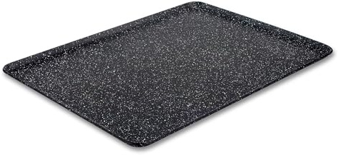 Scoville NEVERSTICK 38cm Baking Tray, Large Non Stick Oven Tray, 38cm x 27cm, Rectangular Baking Sheet, Easy to Clean, Oven Safe to 260°C, Dishwasher Safe, PFOA Free, Toughened Aluminium, Black