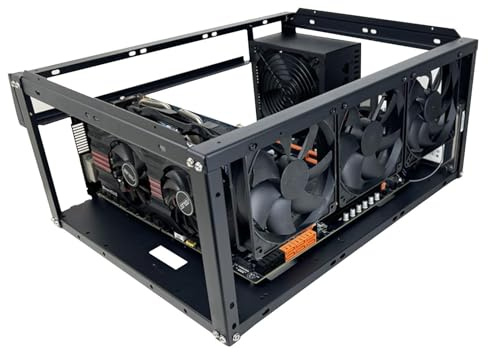 Modular de componentes de Acero - Esqueleto de de Hueso apilable, portátil, fácil de Montar | Soporte Vertical para Tarjeta gráfica, Estructura metálica Resistente, Pieza de