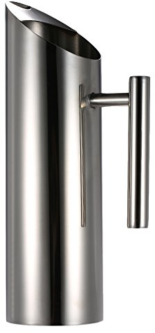 Dioche Jarra de Agua de Acero Inoxidable con Protector de Hielo para Bebidas Frías, Jarra de Jugo, Superficie Lisa, Perfecta para Uso Doméstico y de Catering