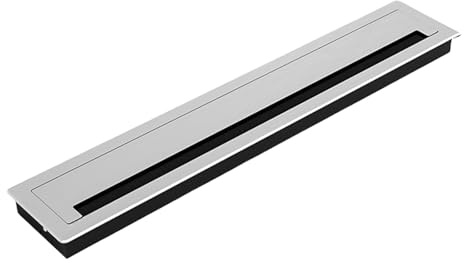 Vdaxvme Upgraded Rectangular Metal Cable Hole Covers, Aluminium Cable Grommet, Suitable for Desks, and Office Use, Home Office Organization