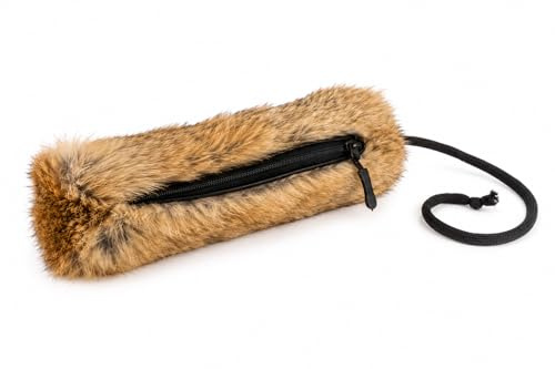Fellefant Futterbeutel aus Kaninchenfell für Hunde – Trainingsbeutel mit Reißverschluss & Kordel – Nasenarbeit & Belohnung – Hundetraining - Futterdummy für Jagd- & Apportiertraining