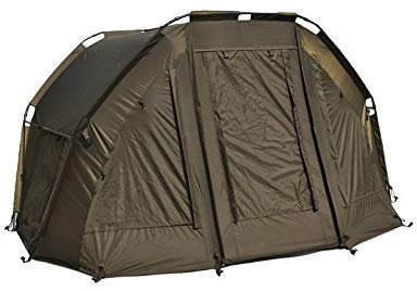 Carpline24 Angelzelt Economic 2-Mann-Bivvy inkl. Winterskin I stabiles Karpfen-Zelt mit Überwurf I schneller Aufbau I wasserdicht 10.000mm Wassersäule I leichtes Fishing Tent I 300x300x155cm 10kg