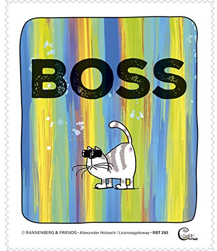 Brillenputztuch - Katze - Catzz - Boss 15x18cm