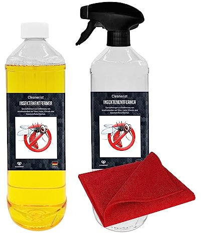 1 Liter Insektenentferner AP26 Konzentrat Insektenlöser Autowäsche Motorrad Reiniger + Sprühflasche + Microfasertuch