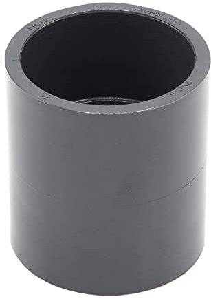 Manicotto in PVC, 1 pezzo, 50 mm, manicotto adesivo, manicotto per tubi in PVC con 2 connettori, rotondo, raccordo per tubi in PVC e raccordi in PVC I bm_096