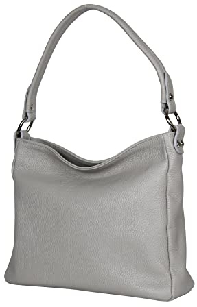 AMBRA Moda GL35 - Damen Handtasche Schultertasche Umhängetasche aus genarbtem Rindsleder