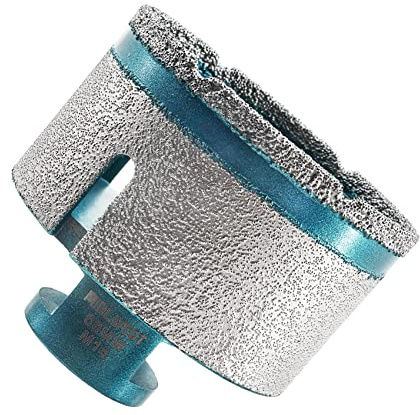 MINLAYCUT Diamantbohrer Fliesenbohrer 68mm Diamant Fingerfräser Lochsäge M14 Gewinde für Porzellan Fliese Keramik Granit Marmor Trockenbohren