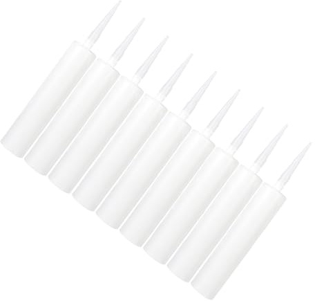 Healeved Tubes de Calfeutrage - Cartouche Douilles, Lot de 9 Tubes de Calfeutrage, Calfeutrage, Buse de Cartouche, Douilles embouts de Remplacement, pour Mastic Adhésif et à Calfeutrer