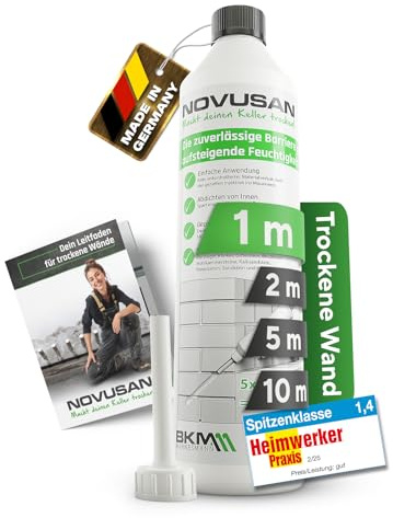 NOVUSAN Injektionsflasche Horizontalsperre Keller Mauerwerk 1m Wand