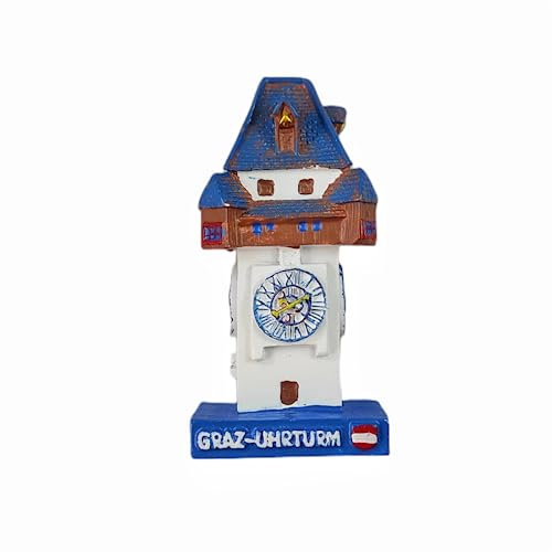 Graz Austria Uhr Turm Kühlschrank Magnet 3D Reise Souvenir Kühlschrank Dekoration Magnetaufkleber Handbemalte Bastelkollektion