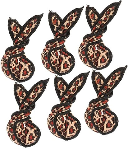 MAGICLULU Leopard Hair Curler Sponge Rollers 6pcs for Women Diy Curling Tools for Wavy Hair Styling for Sleep