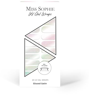 Original Miss Sophie UV Gel Nagelfolien Glazed Elegance UV I 20 UV Gel Nagellack-Streifen Glazed Effekt Glazed Satin UV I Für Finger- & Fußnägel