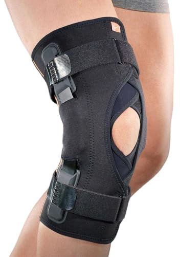 ORTHOSERVICE RO+TEN RO+TEN - Rodillera G1115A con apertura frontal - Varillas articuladas - Med. Large - Marca CE