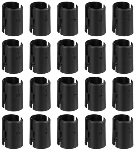 sourcing map 50Pcs Wire Shelving Shelf Lock Clips, Plastic Shelving Clips for 1 Post Shelving, Shelving Sleeves Replacements for Wire Shelving System, Black