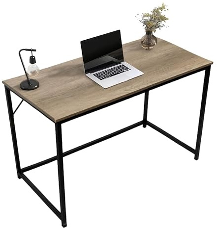 Direct Online Houseware Computertisch 100 x 50 cm Bürotisch für Home Office, geräumiger Arbeitsplatz für Arbeitszimmer oder Gaming, einfache Montage, rustikaler Schreibtisch, Hellbraun