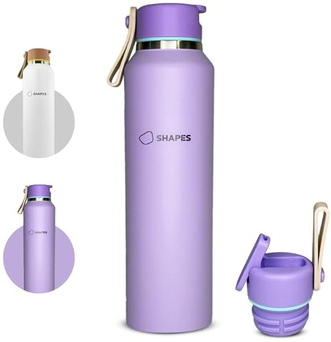Botella De Agua Acero Inoxidable, Botella Termica 500ML, Garrafa para Gimnasio, Sin BPA, para Niños