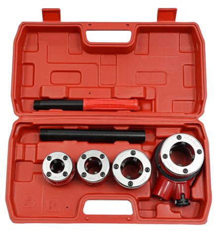 Set de filetage de tubes filières de coupe 4 têtes fileté manuel 390 x 210 x 90 mm
