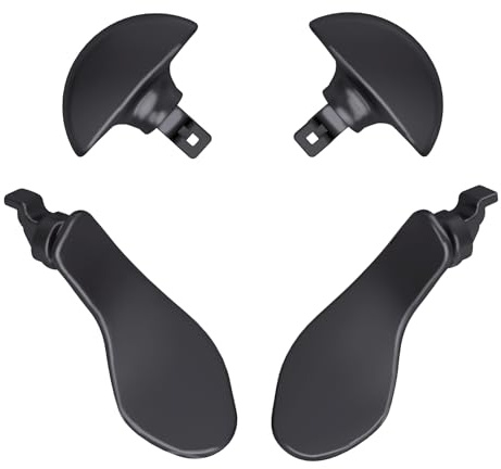 eXtremeRate 4Pcs Metall Back Paddles für ps5 Edge Controller, Austauschbare Rücktasten Remap Buttons Zubehör für ps5 Edge Controller–Metallic Schwarz Grau