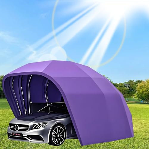 Mofgoe Cochera Plegable de Acero Inoxidable, Lona retráctil para Garaje, para Todo Tipo de Clima, Resistente para Exteriores, Ideal para Patio, estacionamiento y jardín,Semiautomatic,6 * 2.5 * 2.5m