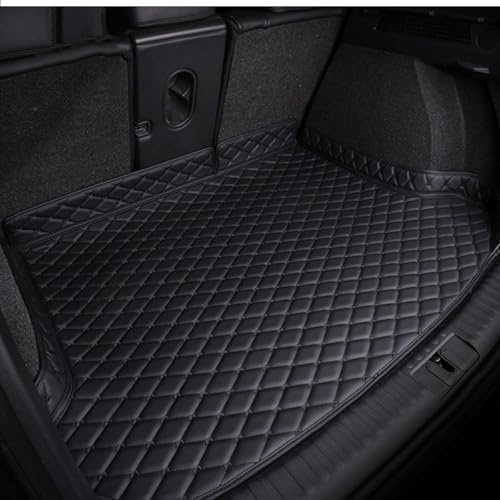 CJYCJY Cuir Tapis Coffre Voiture pour Renault Koleos II HC 2017-2022, Tapis De Coffre De Voiture Protection Imperméable Antidérapant Cargaison Doublure,Black