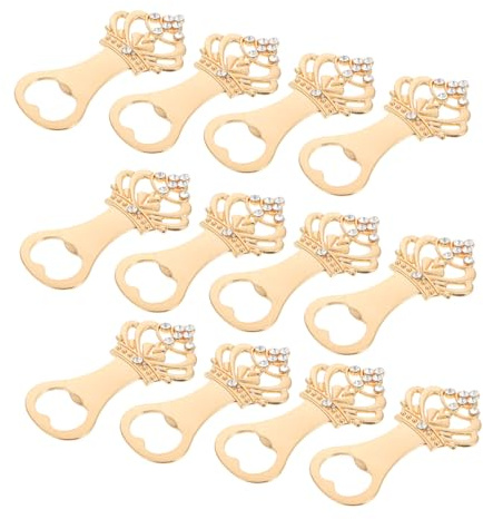 FONDOTIN 12 Pezzi Apribottiglie con Strass Tappi e Bevande Design e Compatto Regalo per Feste Matrimonio e Compleanni