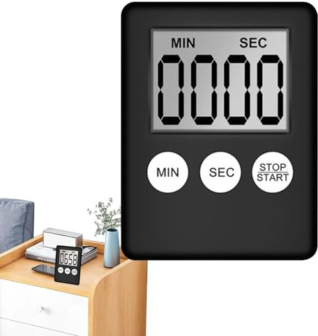 Temporizador de Cocina – Temporizador Compacto, cronómetro Digital magnético con Alarma Fuerte, Pantalla Grande para Cocina, Estudio, casa y Oficina | Temporizador con pantalla amplia, alarma sonora fuerte y base magnética para casa, gimnasio, oficina y estudio
