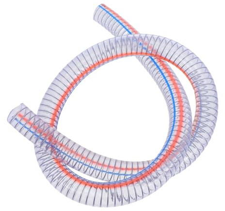 HONITANO Tubo Flexible de PVC con Acero Espiral Reforzado para Desagüe y Transferencia de Combustible Transparente Fácil Instalación y Rápida Evacuación para Lavado y Drenaje Doméstico
