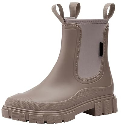 Laquieio Stivali Di Gomma Da Donna Impermeabili Morbidi Giardino Bassi Stivale Alti Boots Leggero Galosce Pioggia Morbidi Bassi Per Esterni Giardino E Cortile