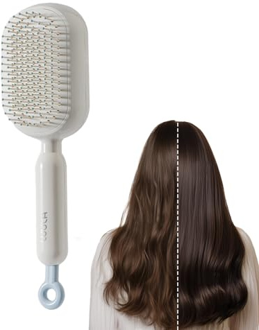 Hair Comb, Self-Cleaning Styling Accessories - Retractable Massage Brush Comb - for Men, Straight, Curly, Thick, Long, Dry, Toilet, Shower, Salon, Home, Travel, Daily