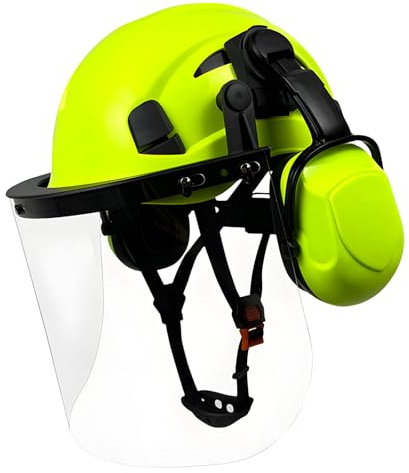 Casco De Seguridad para Motosierra Ventilada Que Resalta La Supresión Ruido Protectores Los Oídos Placa contra Salpicaduras Modificable Empleados La Industria Maderera Protección con a