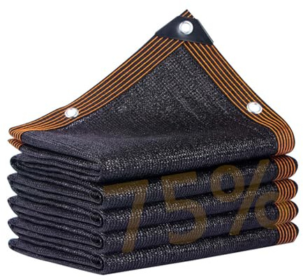 Vela Ombreggiante Rettangolare Impermeabile 6X9 M In Hdpe per Serra, con Tasso Di Ombreggiatura Del 75% E Occhielli Rinforzati, Ideale per Rinfrescare Cortili, Proteggere Piante, Canili E Po