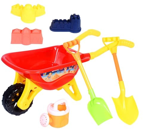 Kids Beach Toys - Bright Sandbox Games Cart Shovels - Large Travel Beach Toys - for Activities, Backyard, Camping, Family, Home, Indoor, Lawn, Party, Picnic, Pool, Sea Side