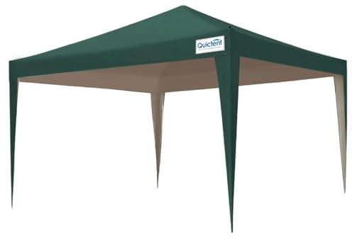 Quictent Pavillon-Ersatzdach 3x3m, wasserdicht, Winterfest, UV-50+, für Pop-Up Klicksystem, 6 Farben – Grün