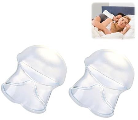 2PC Anti Snoring Device Silicone Premium Tongue Retaining Sleep Aid to End Snoring for Snoring Relief Sleep Apnea Devices Solution Comfortable Snore Stopper Reusable Anti Snoring Mouthpiece