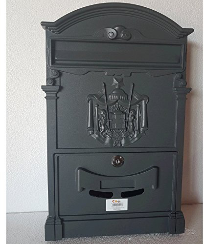 CASSETTA POSTALE BUCA POSTA IN ALLUMINIO GRIGIO PORTALETTERE REGIA CILVANI
