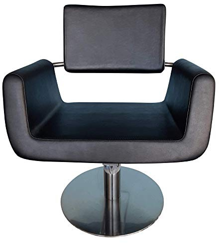 VAKON SALON - Friseurstuhl höhenverstellbar mit runder Bodenplatte ⌀ 50cm, Friseursessel mit Hydraulik, Coiffeurstuhl, Friseureinrichtung Barber - Design 01