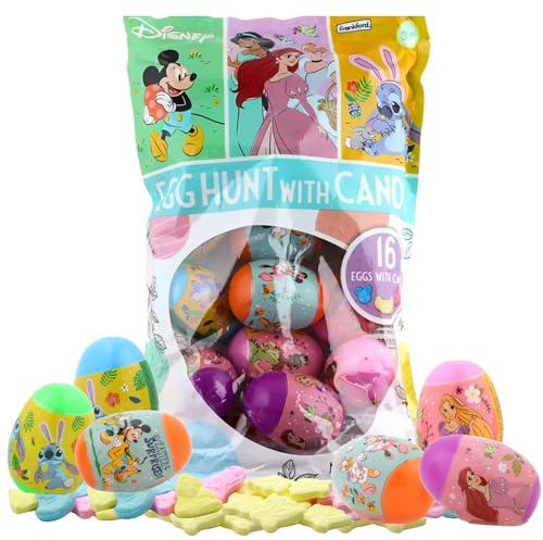 Disney Candy Filled Plastic Easter Eggs, 16 Count, 2.82 Ounce